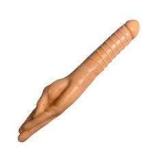 Dildo Fisting Double, PVC, Natural, 38 cm