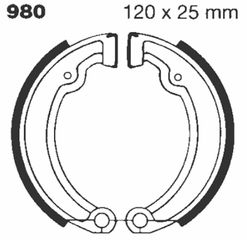 Κωδ.236732 EBC οργανικές σιαγώνες 980 για MZ ETZ 125 85-94 / MZ ETZ 250 81-89 1 ζευγάρι για 1 ταμπούρο τηλ.215-215-8211