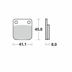 Κωδ.236780 Moto-Master μεταλλικά τακάκια 090011 για KAWASAKI KX 65 A 00-22 / YAMAHA YFZ 350 90-06 1 σετ για 1 δαγκάνα τηλ.215-215-8211