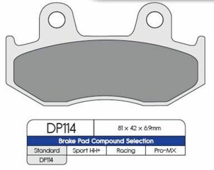 Κωδ.236797 DP-Dunlopad μεταλλικά τακάκια DP114 για HONDA SH 150 I 05-12 / HONDA PS 125 I 06-12 1 σετ για 1 δαγκάνα τηλ.215-215-8211