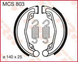 Κωδ.236919 TRW οργανικές σιαγώνες MCS803 για HONDA CM 125 C 82-99 / HONDA CM 185 T 78-80 1 ζευγάρι για 1 ταμπούρο τηλ.215-215-8211