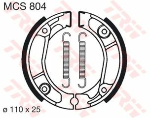 Κωδ.237232 TRW οργανικές σιαγώνες MCS804 για HONDA MT 50 S 80-96 / HONDA CR 80 R 80-91 1 ζευγάρι για 1 ταμπούρο τηλ.215-215-8211