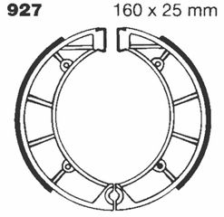 Κωδ.237237 EBC οργανικές σιαγώνες 927G για MOTO MORINI KANGURO 350 82-86 1 ζευγάρι για 1 ταμπούρο τηλ.215-215-8211