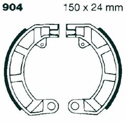 Κωδ.237428 EBC οργανικές σιαγώνες V904 για VESPA PRIMAVERA 125 67-83 / VESPA S 50 75-83 1 ζευγάρι για 1 ταμπούρο τηλ.215-215-8211