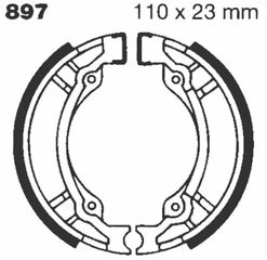 Κωδ.237481 EBC οργανικές σιαγώνες 897 για PGO BIG MAX 50 04-09 / PGO T-REX 50 04-09 1 ζευγάρι για 1 ταμπούρο τηλ.215-215-8211