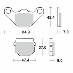 Κωδ.237717 Moto-Master μεταλλικά τακάκια 90111 1 σετ για 1 δαγκάνα τηλ.215-215-8211