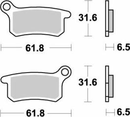 Κωδ.237791 Moto-Master μεταλλικά τακάκια 94621 1 σετ για 1 δαγκάνα τηλ.215-215-8211
