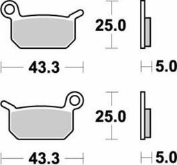 Κωδ.237792 Moto-Master μεταλλικά τακάκια 94721 1 σετ για 1 δαγκάνα τηλ.215-215-8211