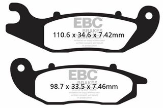 Κωδ.237809 EBC carbon τακάκια FA465TT για AJP PR5 250 10-15 / DERBI SENDA 125 07-13 1 σετ για 1 δαγκάνα τηλ.215-215-8211