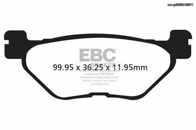 Κωδ.237857 EBC carbon τακάκια scooter SFAC319 για YAMAHA XP 530 T-Max ABS 12-15 / YAMAHA XP 530 T-Max 12-15 1 σετ για 1 δαγκάνα τηλ.215-215-8211