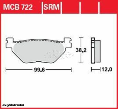 Κωδ.237994 TRW μεταλλικά τακάκια MCB722SRM για YAMAHA XP 530 T-Max ABS 12-19 / YAMAHA XP 500 T-Max 01-03 1 σετ για 1 δαγκάνα τηλ.215-215-8211