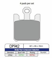Κωδ.238259 DP-Dunlopad μεταλλικά τακάκια DP942 για KAWASAKI ZX-10 R 1000 04-07 / KAWASAKI VN 1600 05-08 1 σετ για 1 δαγκάνα τηλ.215-215-8211