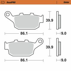 Κωδ.238342 Moto-Master μεταλλικά τακάκια 407702 1 σετ για 1 δαγκάνα τηλ.215-215-8211