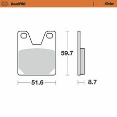 Κωδ.238405 Moto-Master μεταλλικά τακάκια 404902 1 σετ για 1 δαγκάνα τηλ.215-215-8211