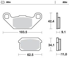 Κωδ.238462 Moto-Master μεταλλικά τακάκια 099621 1 σετ για 1 δαγκάνα τηλ.215-215-8211