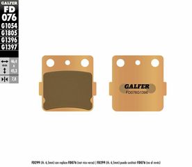 Κωδ.238592 GALFER μεταλλικά τακάκια FD076G1396 1 σετ για 1 δαγκάνα τηλ.215-215-8211
