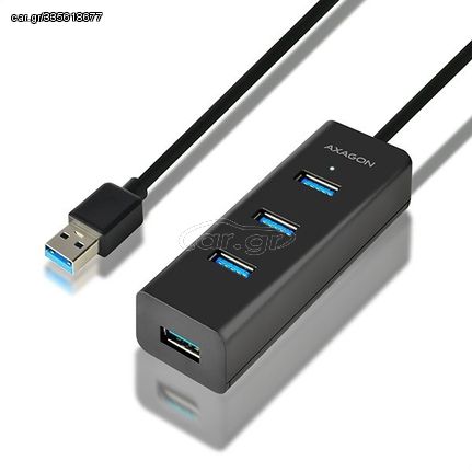 Axagon 4x USB3.0 Charging Hub 1.2m Cable, Microusb Charging - (HUE-S2BL)