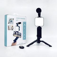 Ζωντανή μετάδοση Bluetooth Triopod Selfie Kit / Στήριγμα με φως LED, μικρόφωνο, τηλεχειριστήριο AY-49