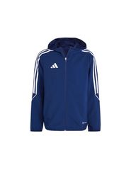 Adidas Παιδικό Αθλητικό Μπουφάν Κοντό Αντιανεμικό με Κουκούλα Navy Μπλε Tiro 23 League IA1627
