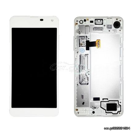 Οθόνη LCD με Μηχανισμό Αφής και Πλαίσιο για Nokia Lumia 650 - Χρώμα: Λευκό