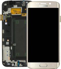 Γνήσια Οθόνη LCD με Μηχανισμό Αφής και Πλαίσιο για Samsung Galaxy S6 Edge Plus G928F GH97-17819A - Χρώμα: Χρυσό