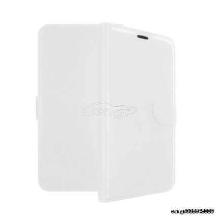 Θήκη Βιβλίο Stand Leather Wallet with Clip για Meizu M3 - Χρώμα: Λευκό
