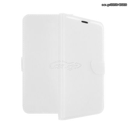 Θήκη Βιβλίο Stand Leather Wallet with Clip για Sony Xperia E4 - Χρώμα: Λευκό