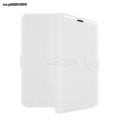 Θήκη Βιβλίο / Leather Book Case με Clip για HTC One E8 - Χρώμα: Λευκό