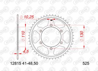 Γραναζι Πισω Σιδερενιο 44Τ Yamaha Tenere 700 12815 - 525 | Afam