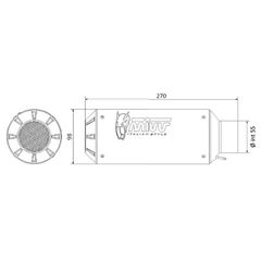 Τελικο Εξατμισης Mivv Mk3 Universal Δεξι S.steel