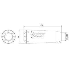 Τελικο Εξατμισης Mivv X-M1 Δεξι Universal S.steel
