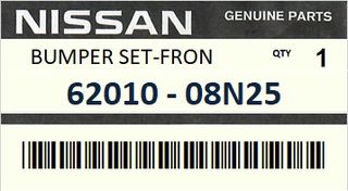 Προφυλακτήρας εμπρός ΓΝΗΣΙΟ - NISSAN URVAN E24 1987-1997 ENGINE BLACK #6201008N25