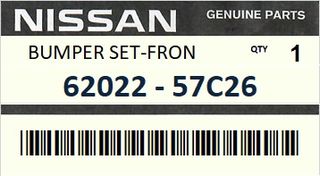 Προφυλακτήρας εμπρός ΓΝΗΣΙΟ - NISSAN SUNNY N14  1990-1992 ENGINE BLACK GTI #6202257C26