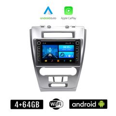 FORD FUSION 2012-2017 Android οθόνη αυτοκίνητου 4+64GB με GPS WI-FI (ηχοσύστημα αφής 8" ιντσών 4GB CarPlay Android Auto Car Play Youtube Playstore MP3 USB Radio Bluetooth Mirrorlink εργοστασιακή,