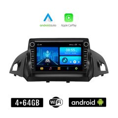FORD KUGA (μετά το 2013) Android οθόνη αυτοκίνητου 4+64GB με GPS WI-FI (ηχοσύστημα αφής 8" ιντσών 4GB CarPlay Android Auto Car Play Youtube Playstore MP3 USB Radio Bluetooth Mirrorlink εργοστασια