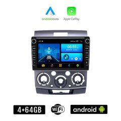 FORD RANGER 2007-2011 Android οθόνη αυτοκίνητου 4+64GB με GPS WI-FI (ηχοσύστημα αφής 8" ιντσών 4GB CarPlay Android Auto Car Play Youtube Playstore MP3 USB Radio Bluetooth Mirrorlink εργοστασιακή,