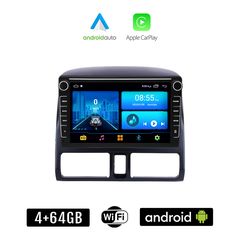 HONDA CRV (1996-2006) CLIMA Android οθόνη αυτοκίνητου 4+64GB με GPS WI-FI (ηχοσύστημα αφής 8" ιντσών 4GB CarPlay Android Auto Car Play Youtube Playstore MP3 USB Radio Bluetooth Mirrorlink εργοστα