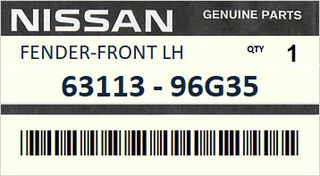 Φτερό εμπρός αριστερό ΓΝΗΣΙΟ - NISSAN KING CAB D21 1985-1987 ENGINE  #6311396G35