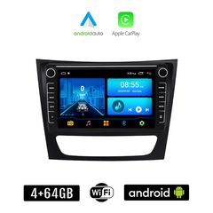 MERCEDES E (W211) 2003-2009 Android οθόνη αυτοκίνητου 4+64GB με GPS WI-FI (ηχοσύστημα αφής 8" ιντσών 4GB CarPlay Android Auto Car Play Youtube Playstore MP3 USB Radio Bluetooth Mirrorlink εργοστα