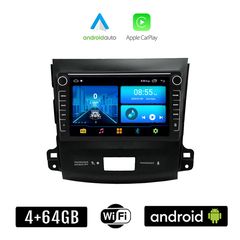 MITSUBISHI OUTLANDER (2006 - 2012) Android οθόνη αυτοκίνητου 4+64GB με GPS WI-FI (ηχοσύστημα αφής 8" ιντσών 4GB CarPlay Android Auto Car Play Youtube Playstore MP3 USB Radio Bluetooth Mirrorlink