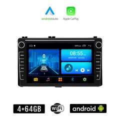 TOYOTA AURIS (μετά το 2015) Android οθόνη αυτοκίνητου 4+64GB με GPS WI-FI (ηχοσύστημα αφής 8" ιντσών 4GB CarPlay Android Auto Car Play Youtube Playstore MP3 USB Radio Bluetooth Mirrorlink εργοστα