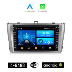 TOYOTA AVENSIS (2009 - 2016) Android οθόνη αυτοκίνητου 4+64GB με GPS WI-FI (ηχοσύστημα αφής 8" ιντσών 4GB CarPlay Android Auto Car Play Youtube Playstore MP3 USB Radio Bluetooth Mirrorlink εργοστ