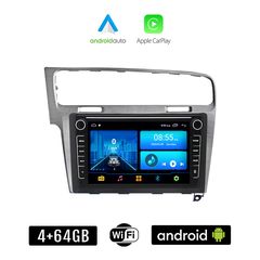 VOLKSWAGEN VW GOLF 7 (μετά το 2013) Android οθόνη αυτοκίνητου 4+64GB με GPS WI-FI (ηχοσύστημα αφής 8" ιντσών 4GB CarPlay Android Auto Car Play Youtube Playstore MP3 USB Radio Bluetooth Mirrorlink