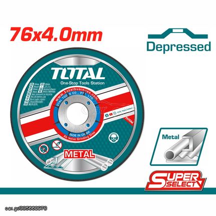 TOTAL ΔΙΣΚΟΣ ΛΕΙΑΝΣΕΩΣ ΜΕΤΑΛΛΟΥ 76mm X 4mm ΓΙΑ TAGLI76017 (TAC30276)