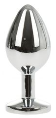 Πρωκτική σφήνα Metallic Buttplug μικρή Silver/Φούξια