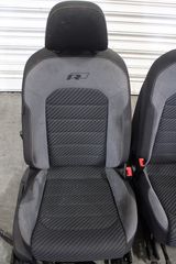 Σαλόνι κομπλέ VW Golf 7.5 5G4 RLine μαύρο-γκρι ύφασμα-alcantara (5 πόρτες)-thumb-2
