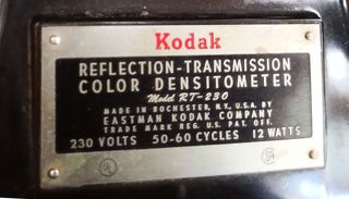 VINTAGE KODAK RT 230  COLOUR DENSITOMETER του 1965