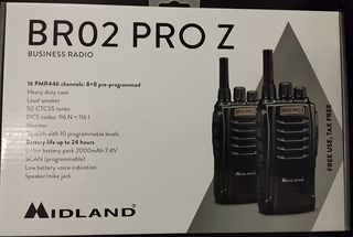 2 Midland BR02 Pro Z Walkie Talkie χωρίς Οθόνη Σετ 