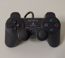 Sony Dualshock Black Controller & Memory Card PS1-thumb-1