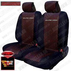 MITSUBISHI ECLIPSE CROSS ΚΑΛΥΜΜΑΤΑ ΤΕΧΝΟΔΕΡΜΑ RUBI ΜΑΥΡΟ - ΚΟΚΚΙΝΗ ΚΛΩΣΤΗ ME ΑΣΠΡΟ ΚΕΝΤΗΜΑ ECLIPSE CROSS ΣΕΤ 2ΤΜΧ
